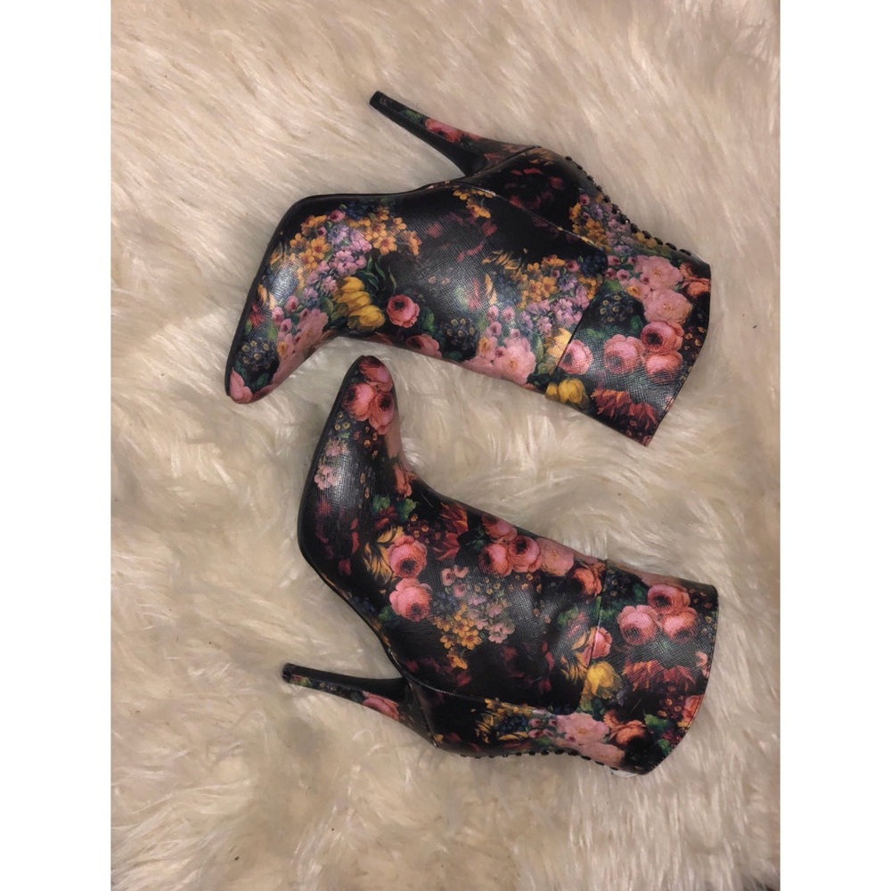 IMPO Floral Leather Booties